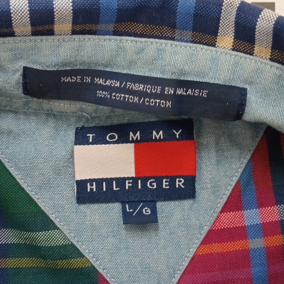 Mens Tommy Hilfiger Multicoloured Plaid Shirt.L - Picture 7 of 7